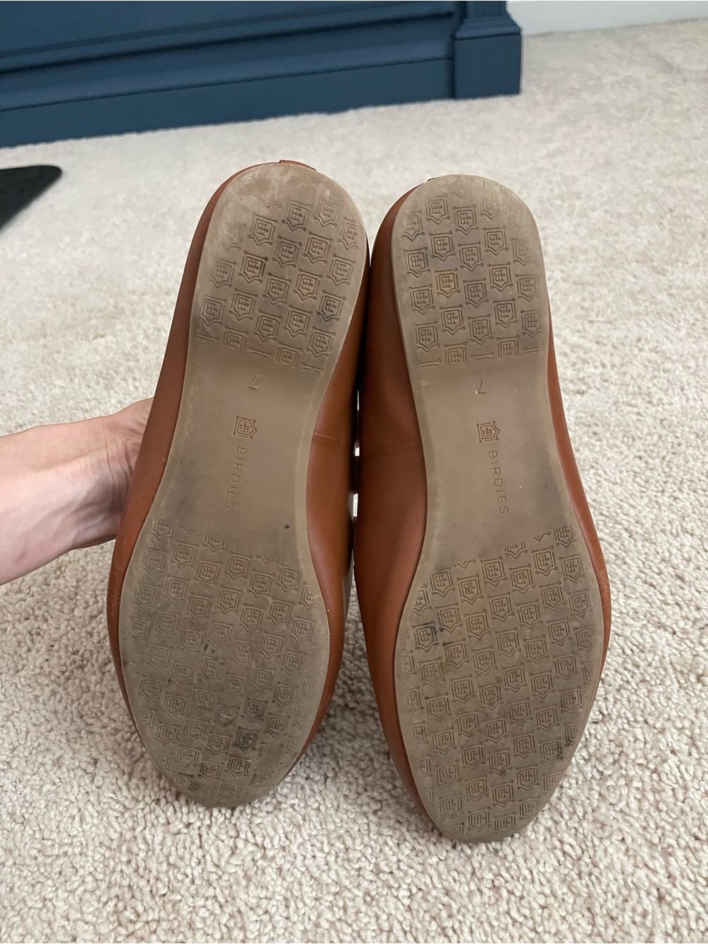 Birdies Cognac Leather Slip-On Flats - Picture 2 of 2